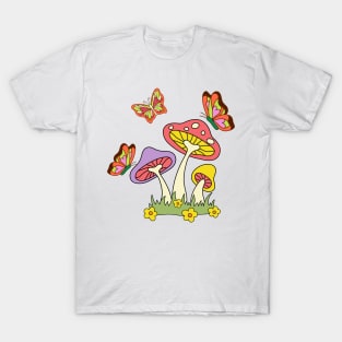 Mushrooms and Butterflies T-Shirt